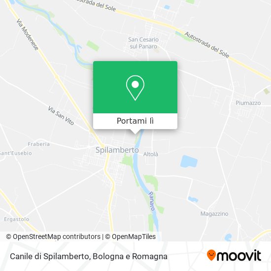 Mappa Canile di Spilamberto