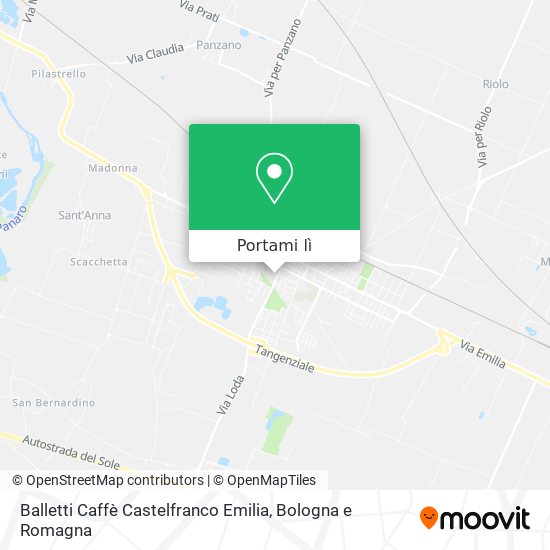 Mappa Balletti Caffè Castelfranco Emilia