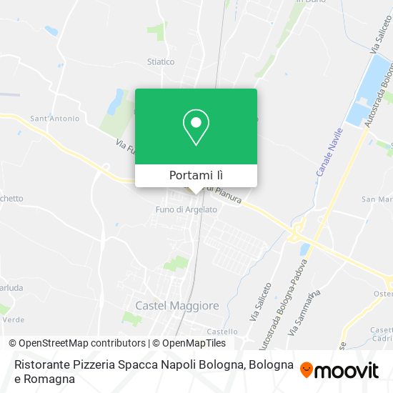 Mappa Ristorante Pizzeria Spacca Napoli Bologna