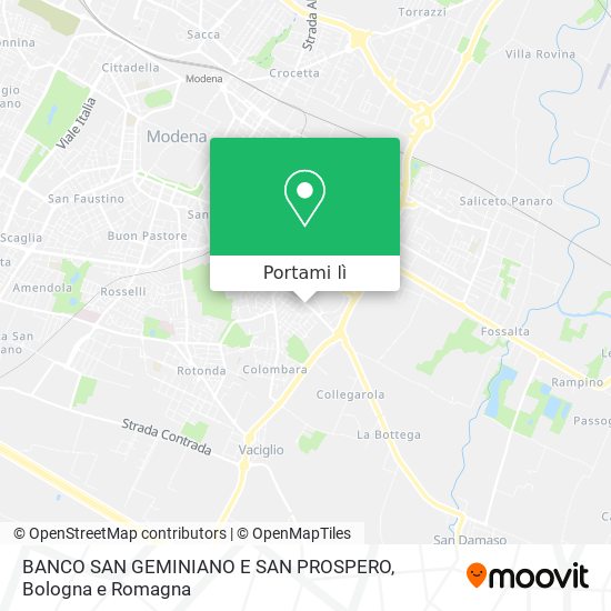 Mappa BANCO SAN GEMINIANO E SAN PROSPERO