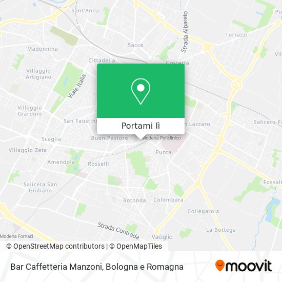 Mappa Bar Caffetteria Manzoni