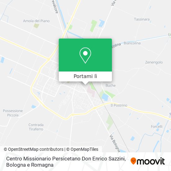 Mappa Centro Missionario Persicetano Don Enrico Sazzini