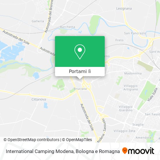 Mappa International Camping Modena