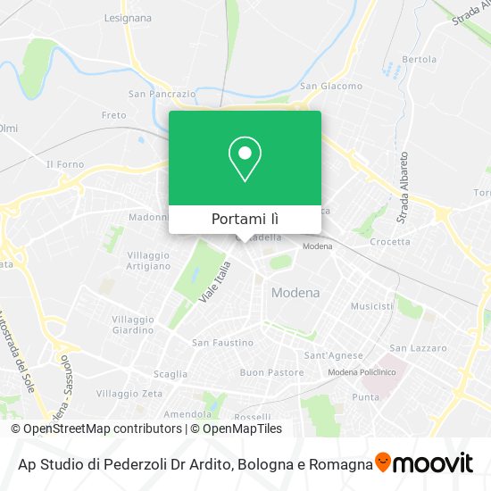 Mappa Ap Studio di Pederzoli Dr Ardito