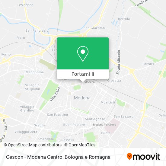 Mappa Cescon - Modena Centro