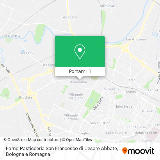 Mappa Forno Pasticceria San Francesco di Cesare Abbate