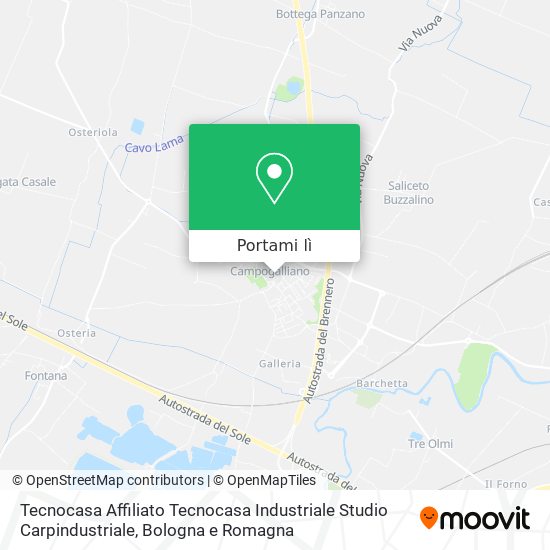 Mappa Tecnocasa Affiliato Tecnocasa Industriale Studio Carpindustriale