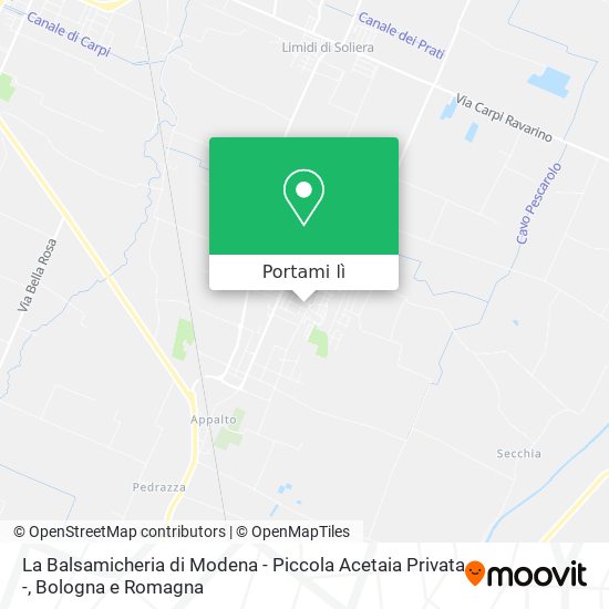 Mappa La Balsamicheria di Modena - Piccola Acetaia Privata -