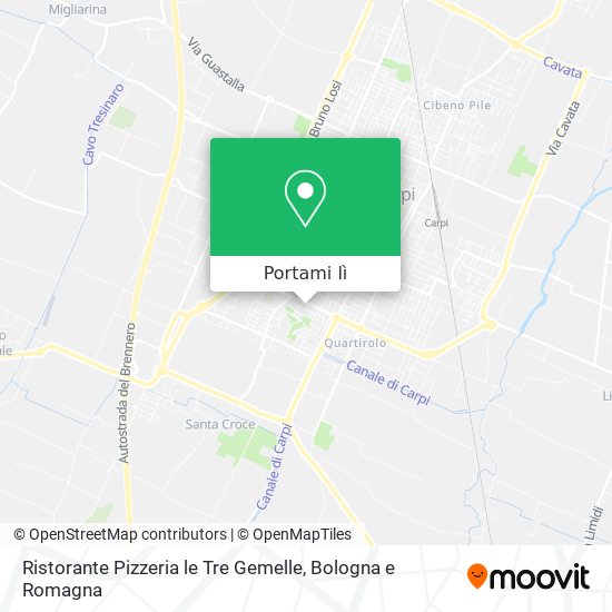 Mappa Ristorante Pizzeria le Tre Gemelle