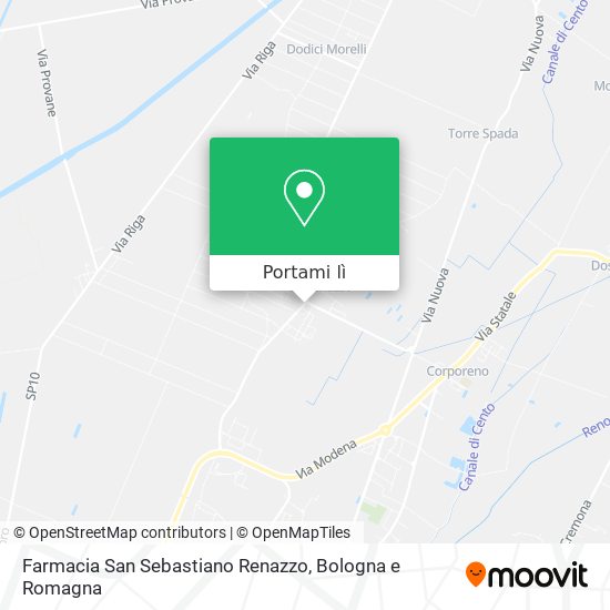 Mappa Farmacia San Sebastiano Renazzo
