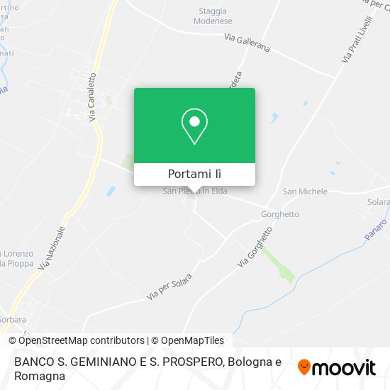 Mappa BANCO S. GEMINIANO E S. PROSPERO