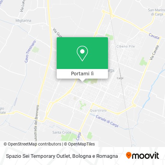 Mappa Spazio Sei Temporary Outlet