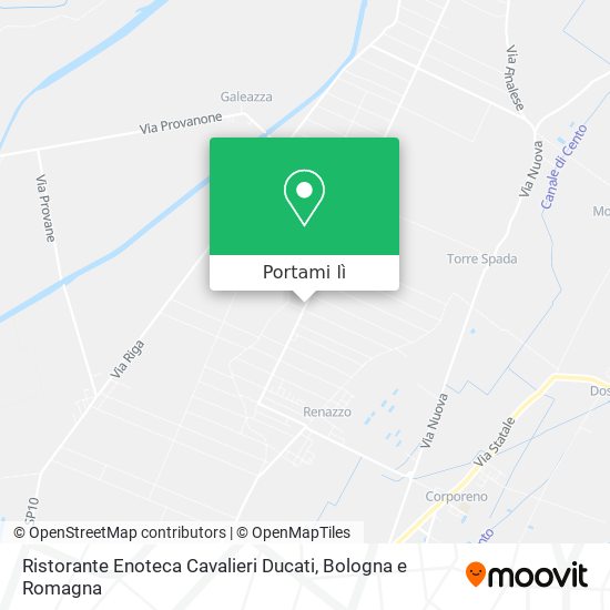 Mappa Ristorante Enoteca Cavalieri Ducati