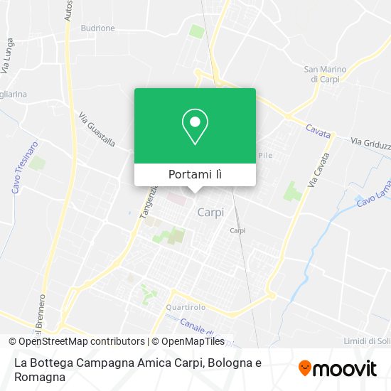 Mappa La Bottega Campagna Amica Carpi