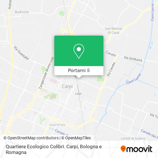 Mappa Quartiere Ecologico Colibrì. Carpi