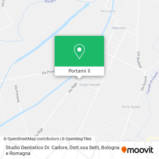 Mappa Studio Dentistico Dr. Cadore, Dott.ssa Setti