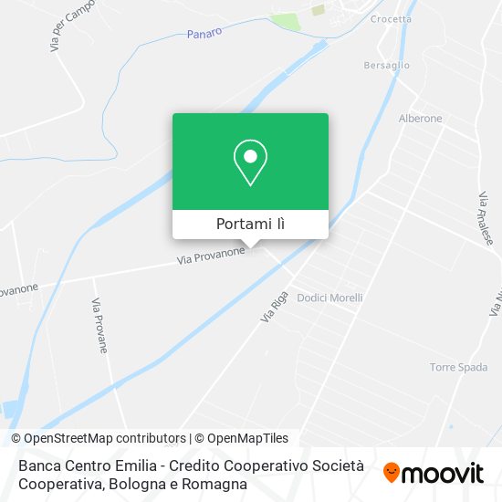 Mappa Banca Centro Emilia - Credito Cooperativo Società Cooperativa