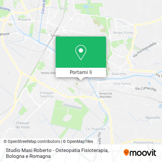 Mappa Studio Masi Roberto - Osteopatia Fisioterapia
