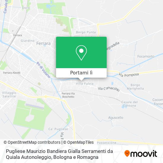 Mappa Pugliese Maurizio Bandiera Gialla Serramenti da Quiala Autonoleggio