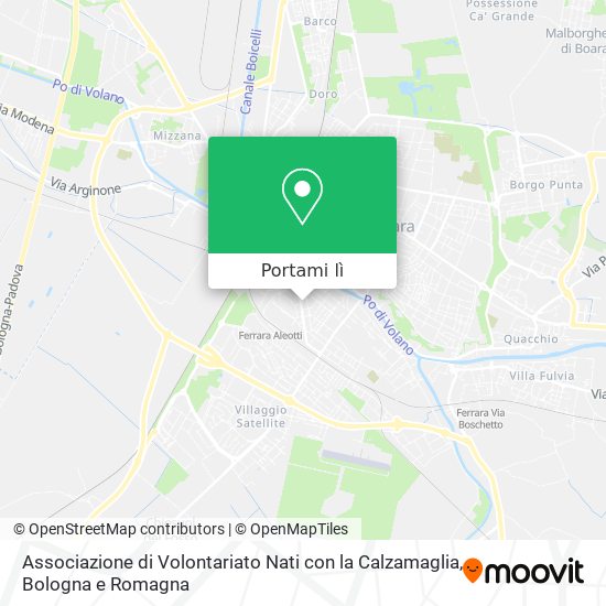 Mappa Associazione di Volontariato Nati con la Calzamaglia