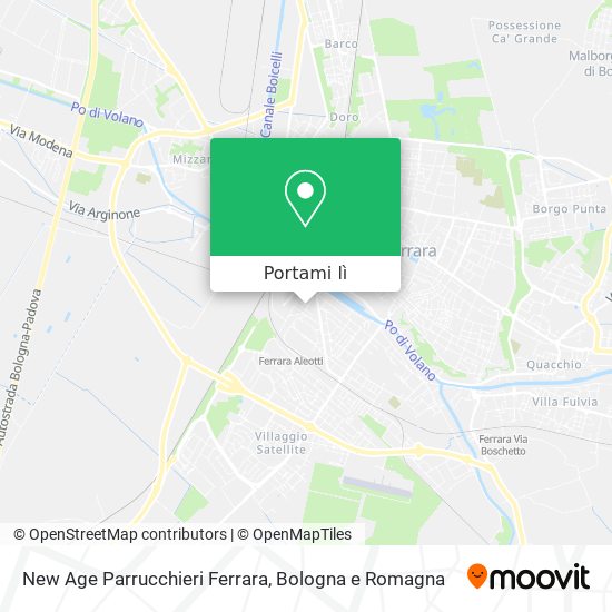 Mappa New Age Parrucchieri Ferrara