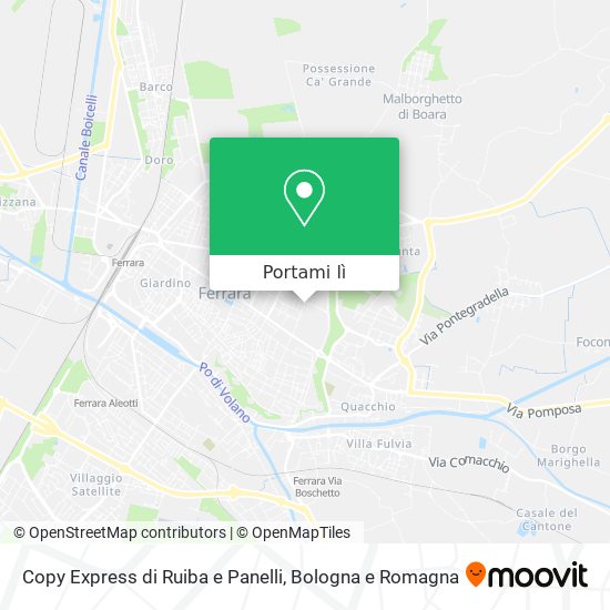 Mappa Copy Express di Ruiba e Panelli