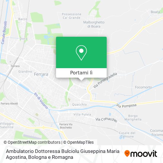 Mappa Ambulatorio Dottoressa Bulciolu Giuseppina Maria Agostina