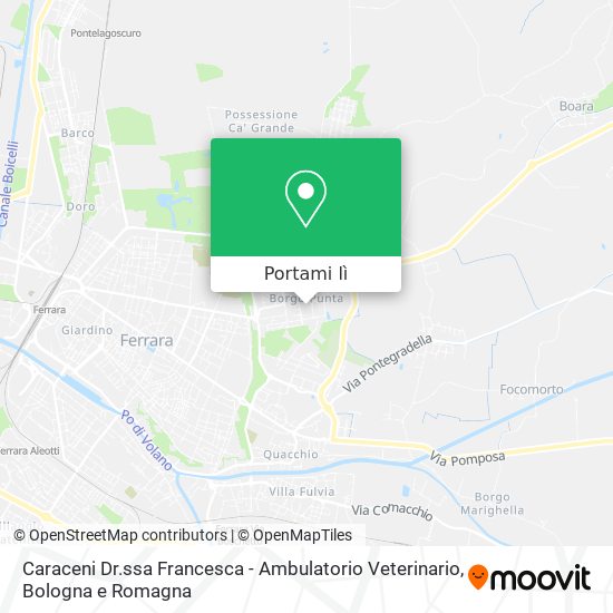 Mappa Caraceni Dr.ssa Francesca - Ambulatorio Veterinario