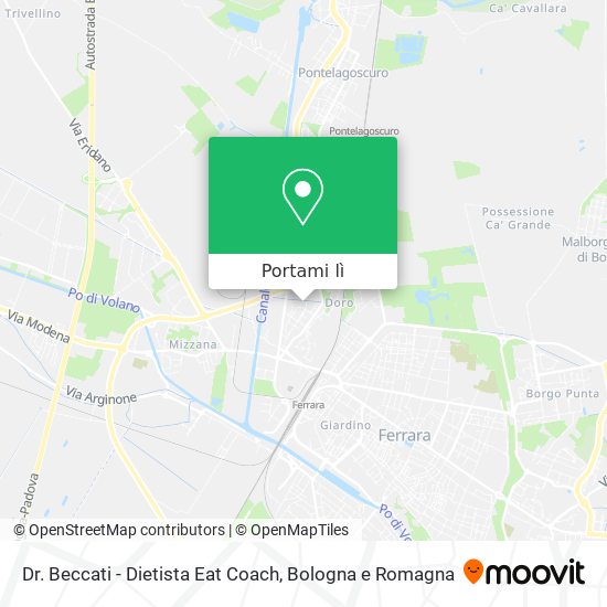 Mappa Dr. Beccati - Dietista Eat Coach