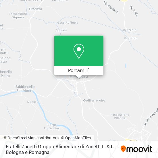 Mappa Fratelli Zanetti Gruppo Alimentare di Zanetti L. & L.