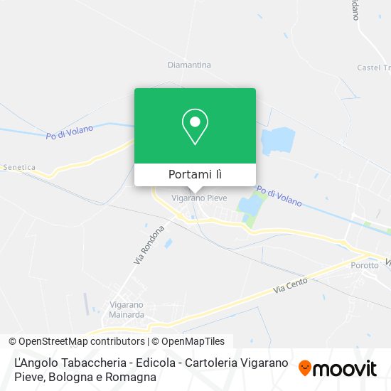 Mappa L'Angolo Tabaccheria - Edicola - Cartoleria Vigarano Pieve