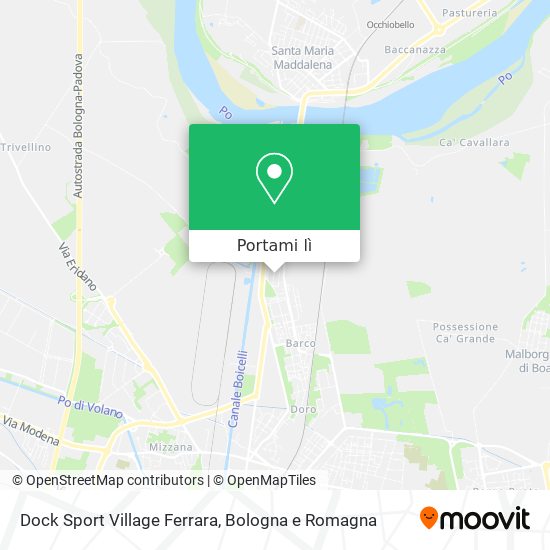 Mappa Dock Sport Village Ferrara
