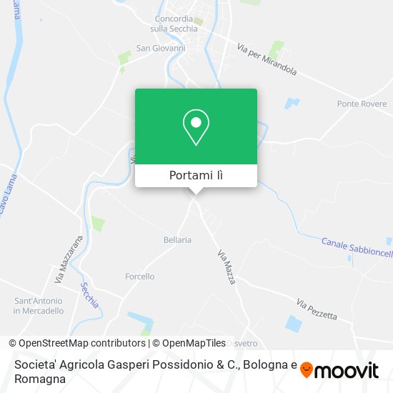 Mappa Societa' Agricola Gasperi Possidonio & C.