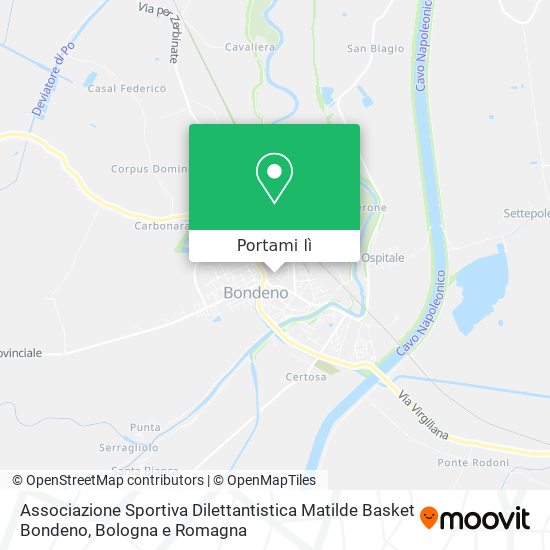 Mappa Associazione Sportiva Dilettantistica Matilde Basket Bondeno