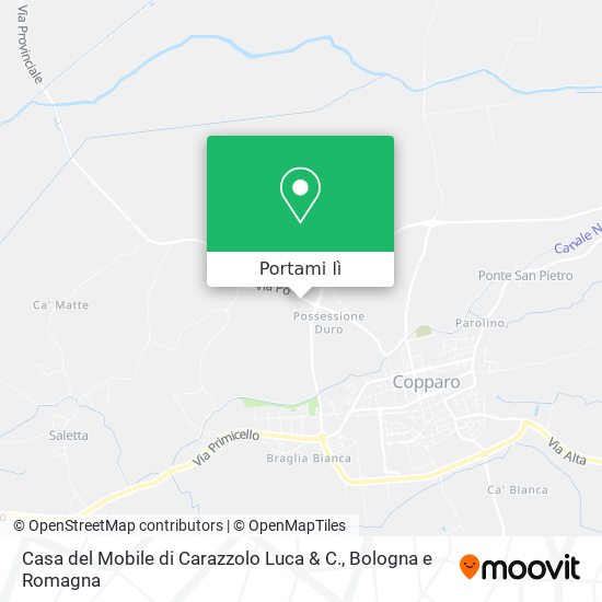 Mappa Casa del Mobile di Carazzolo Luca & C.