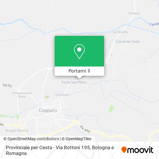 Mappa Provinciale per Cesta - Via Bottoni 195