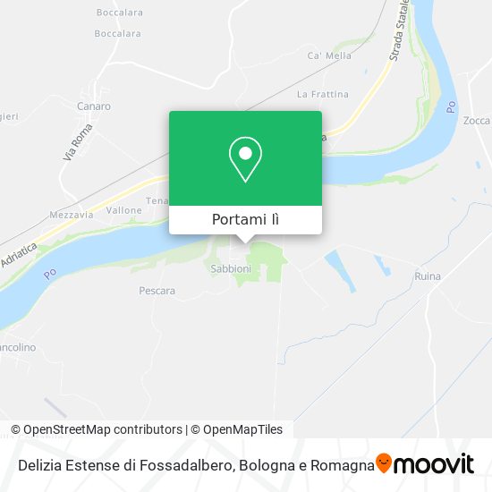Mappa Delizia Estense di Fossadalbero