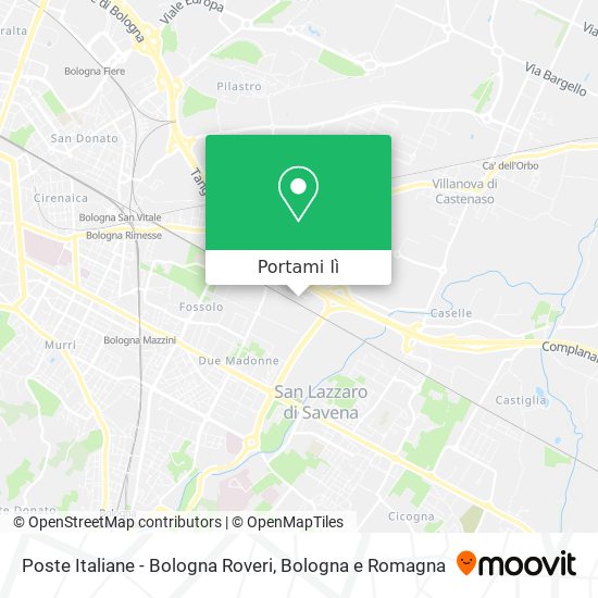 Mappa Poste Italiane - Bologna Roveri