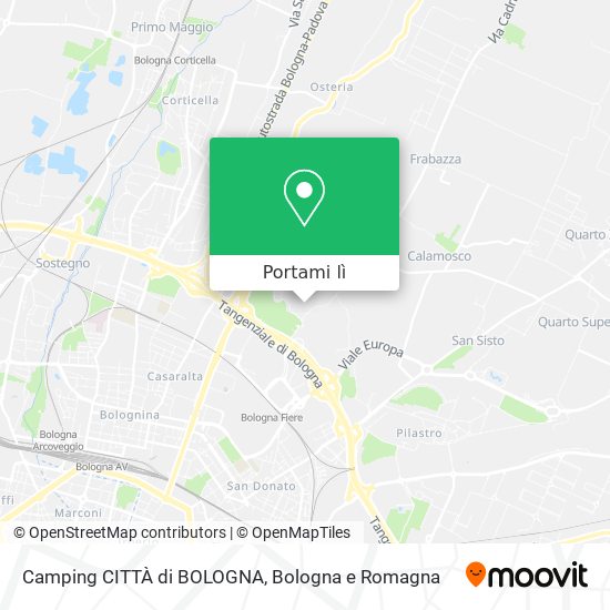 Mappa Camping CITTÀ di BOLOGNA