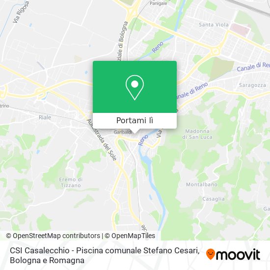 Mappa CSI Casalecchio - Piscina comunale Stefano Cesari