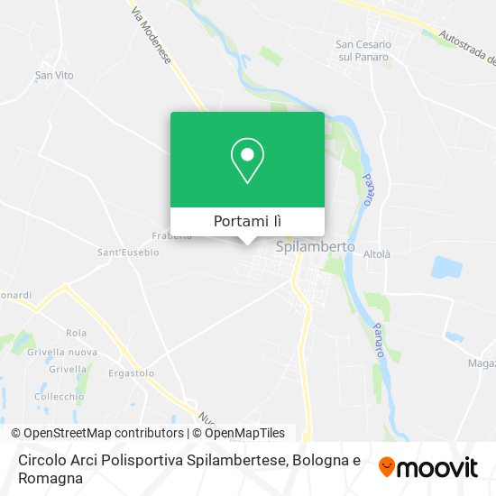 Mappa Circolo Arci Polisportiva Spilambertese