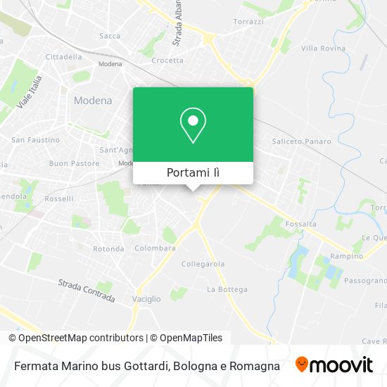 Mappa Fermata Marino bus Gottardi