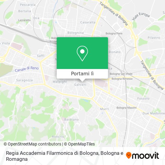 Mappa Regia Accademia Filarmonica di Bologna