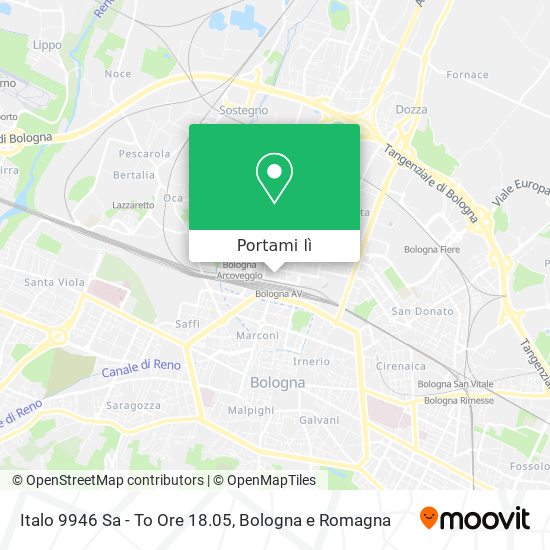 Mappa Italo 9946 Sa - To Ore 18.05