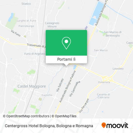 Mappa Centergross Hotel Bologna