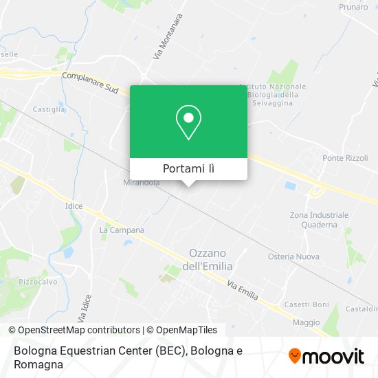 Mappa Bologna Equestrian Center (BEC)