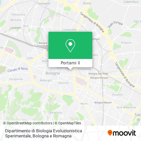 Mappa Dipartimento di Biologia Evoluzionistica Sperimentale