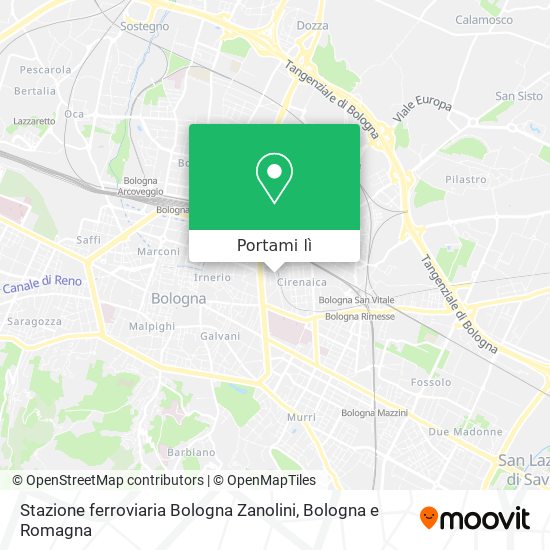 Mappa Stazione ferroviaria Bologna Zanolini