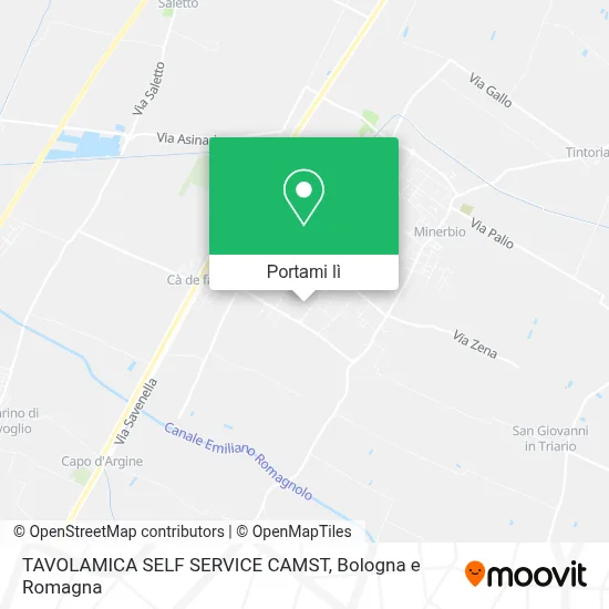 Mappa TAVOLAMICA SELF SERVICE CAMST