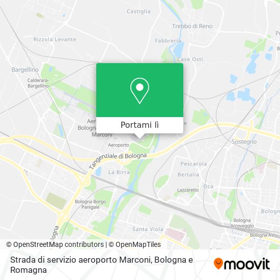 Mappa Strada di servizio aeroporto Marconi